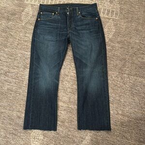 Levi’s 501 cropped bottom jeans